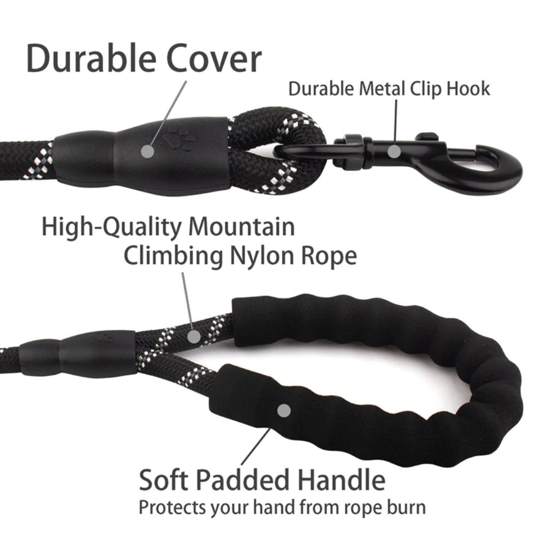 Strong Reflective Dog Leash - Waggy Tails