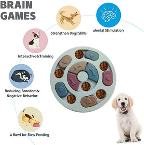 Dog Puzzle Feeder Treat Dispenser Interactive IQ Brain Training