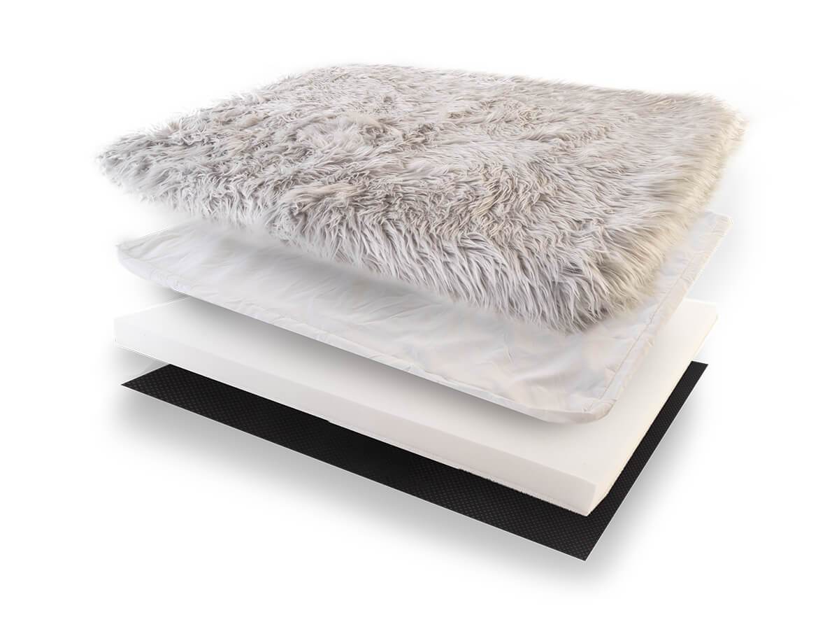 Memory foam faux deals fur dog bed